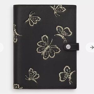 COACH NOTEBOOK w/ BUTTERFLY PRINT